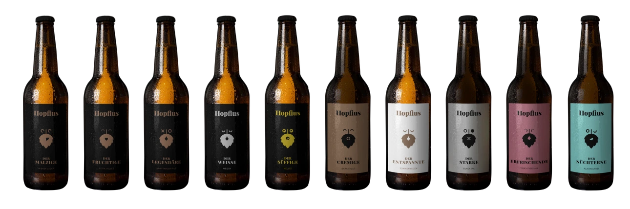 Die Hopfius Bierauswahl auf einem Blick